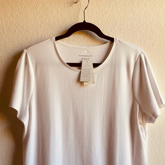 Charter Club XL White Tee - Picture 1 of 5
